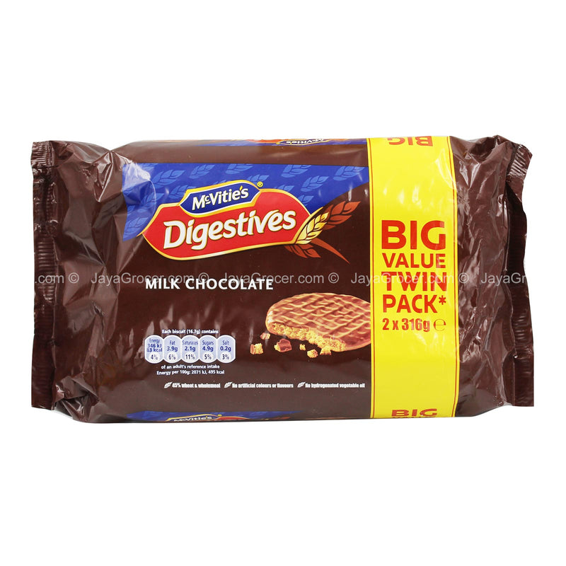 McVities Digestives Milk Chocolate (Twin Pack) 632g