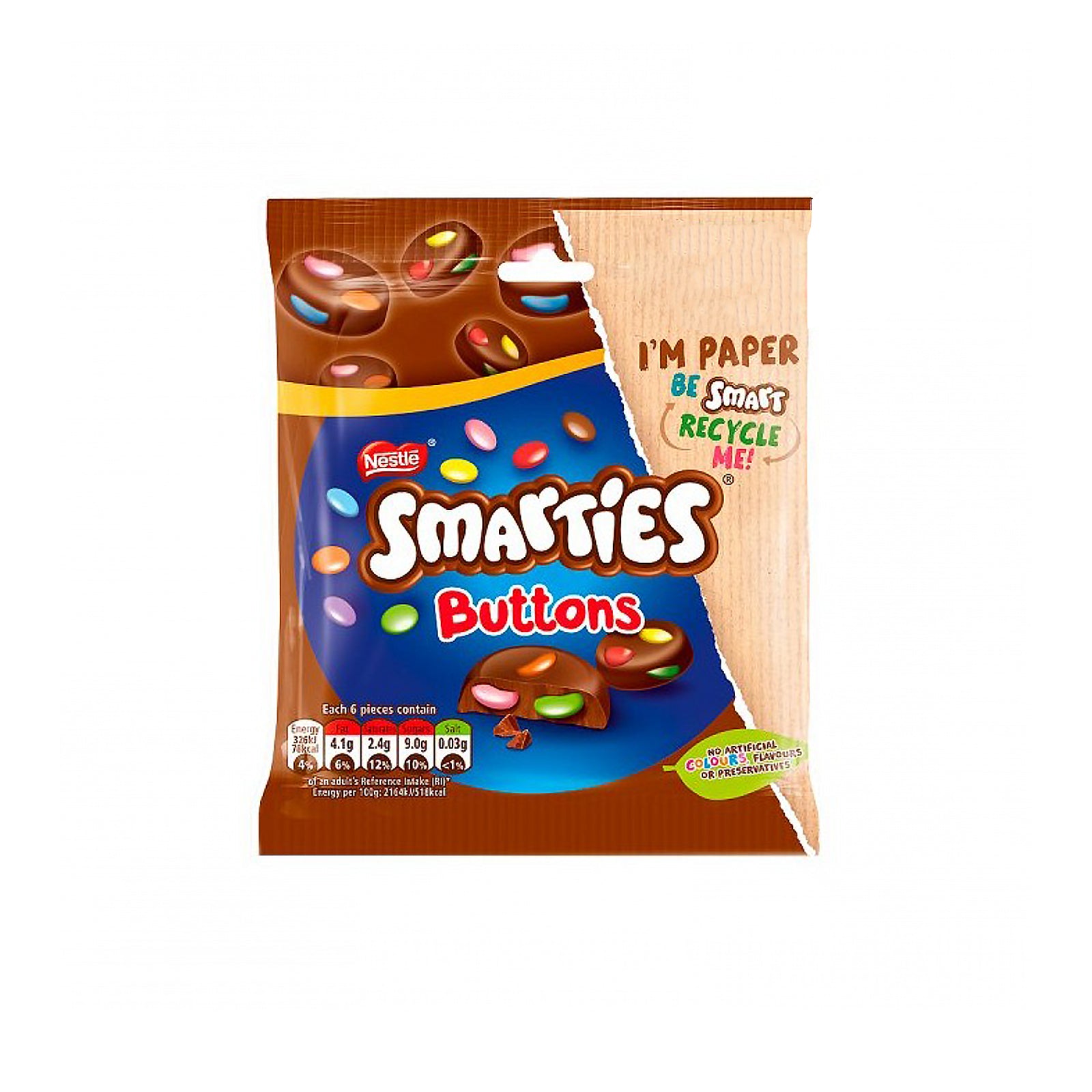 Nestle Smarties Buttons Milk Bag 90g