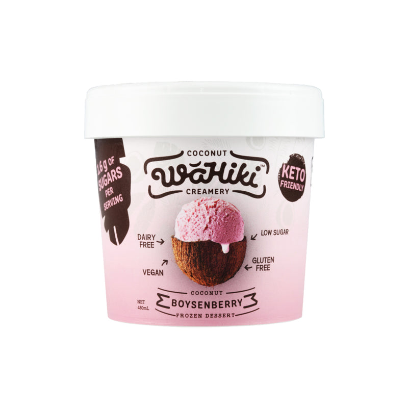 Wahiki Dairy Free Coconut Ice-Cream Boysenberry 480ml